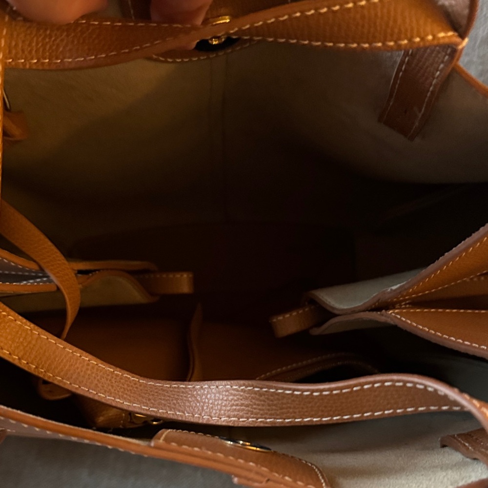 Polene Brown Leather Tote Bag - Picture 3 of 5